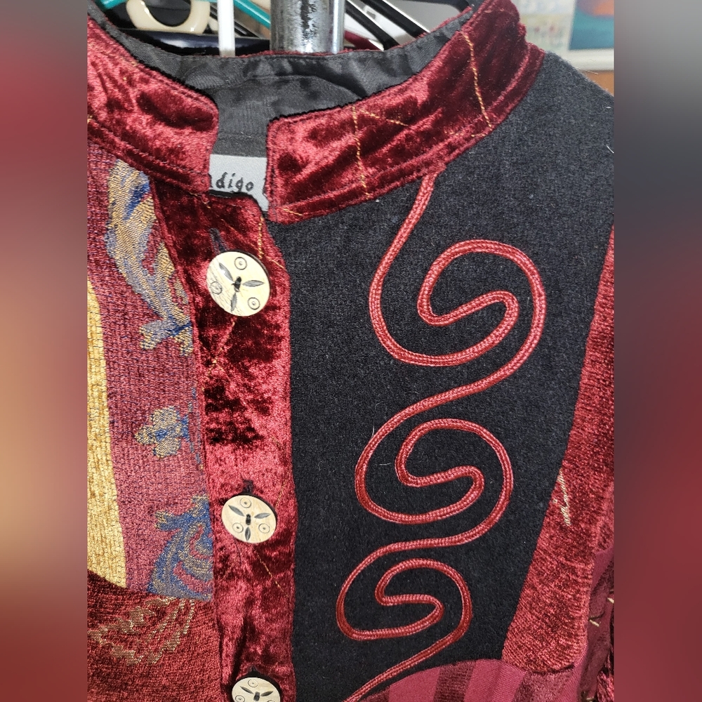 Indigo Moon Vintage Jacket Patchwork Unique Find … - image 6